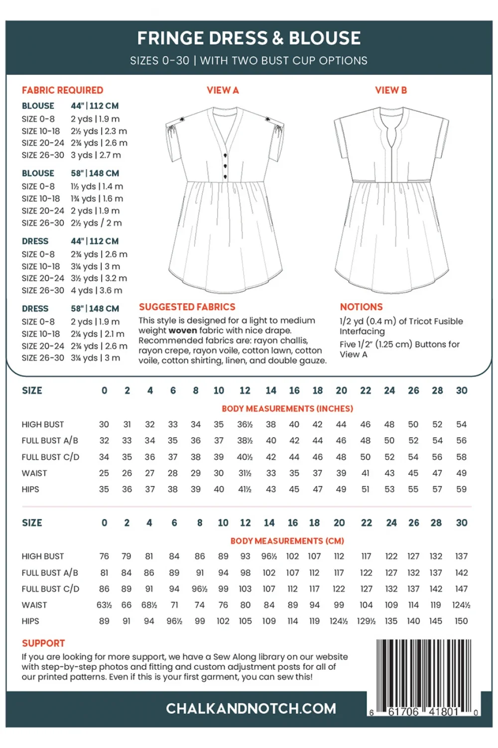 Fringe Dress Pattern by Chalk and Notch