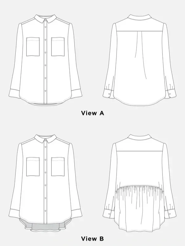Archer Button Up Shirt by Grainline