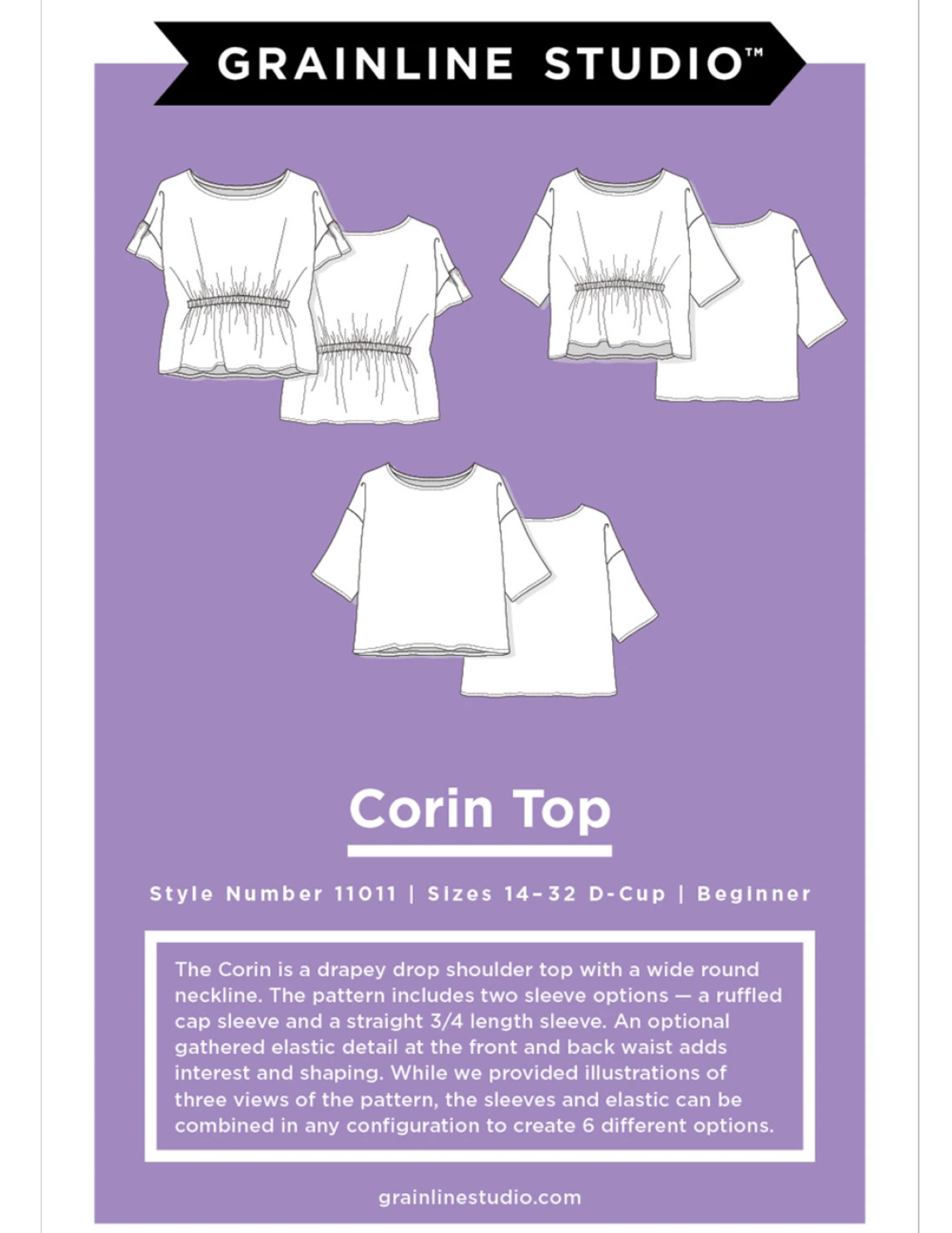 Corin Ladies Blouse Pattern by Gainline