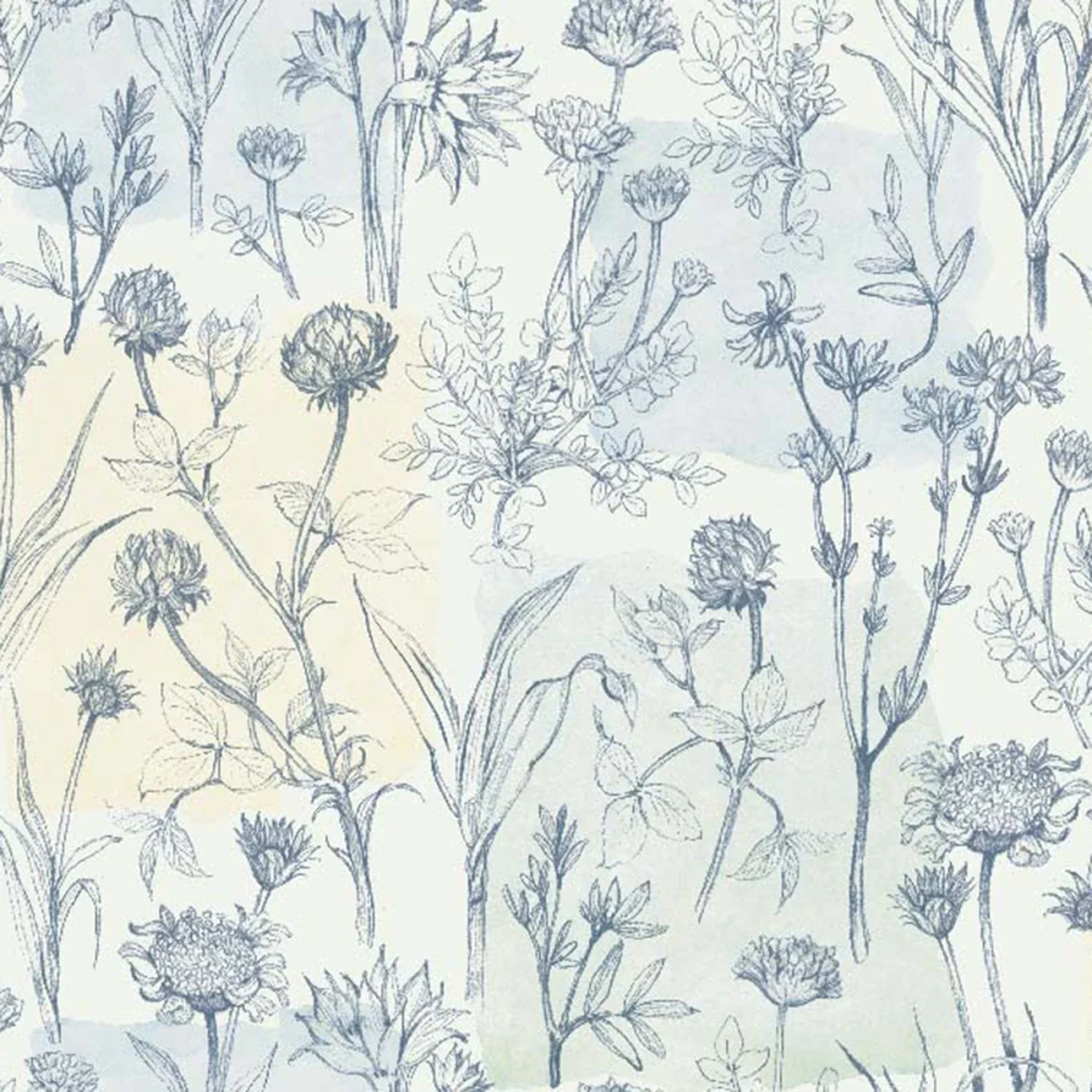 Blue Floral Illustration