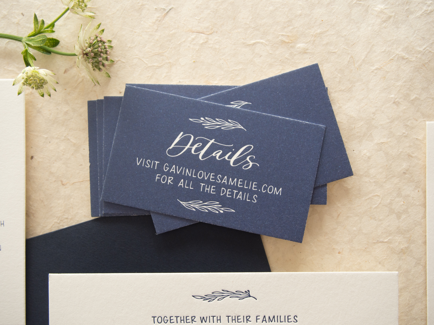 Classic Navy Details Card from Bright Room Studio