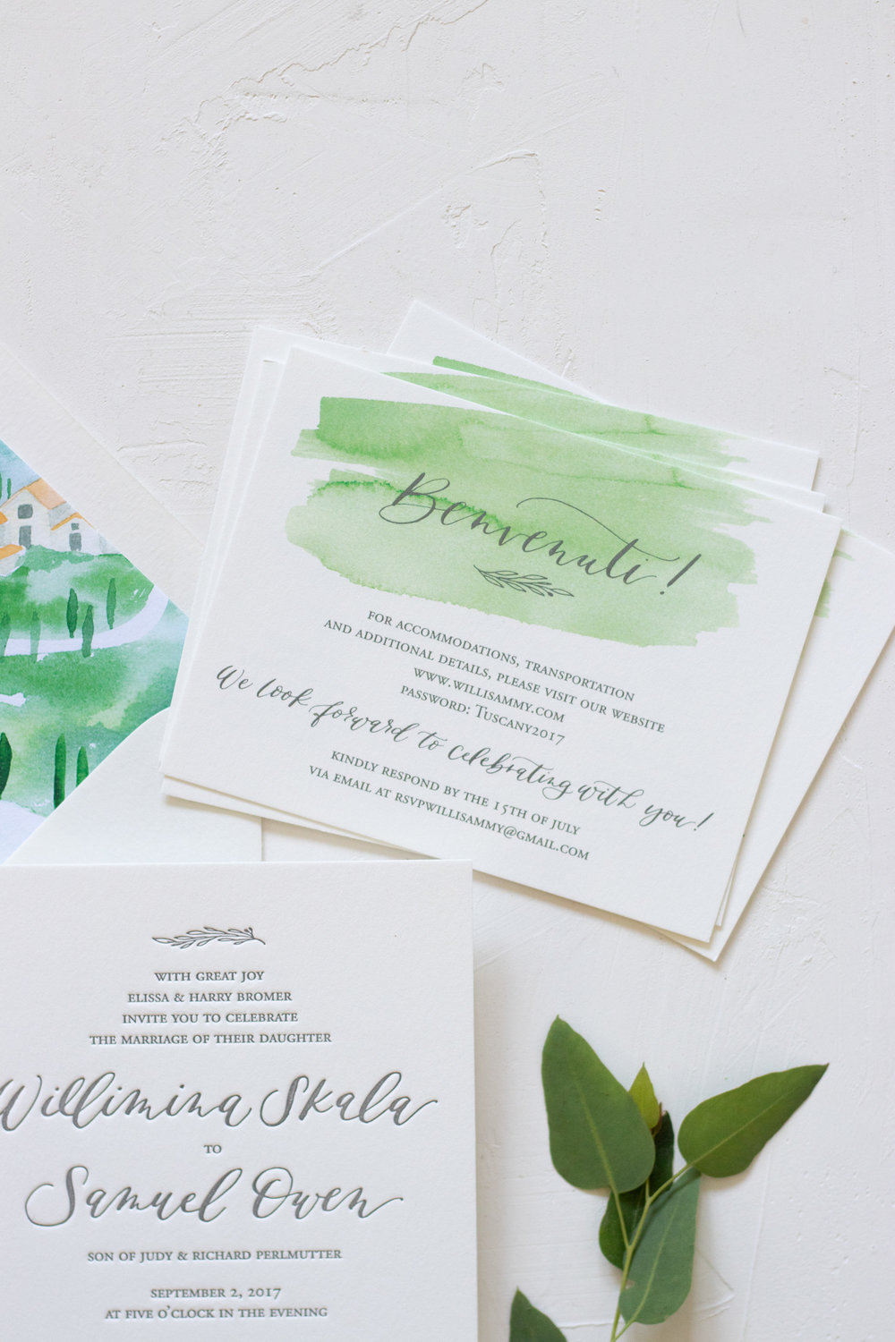 Unique Details Card for Italy Destination Wedding