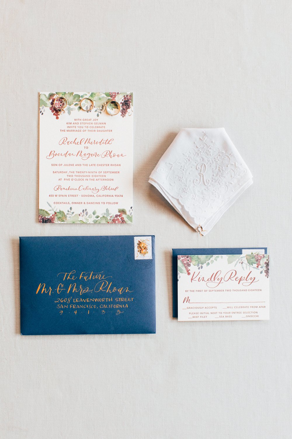 Elegant Wine Country Wedding Invitation