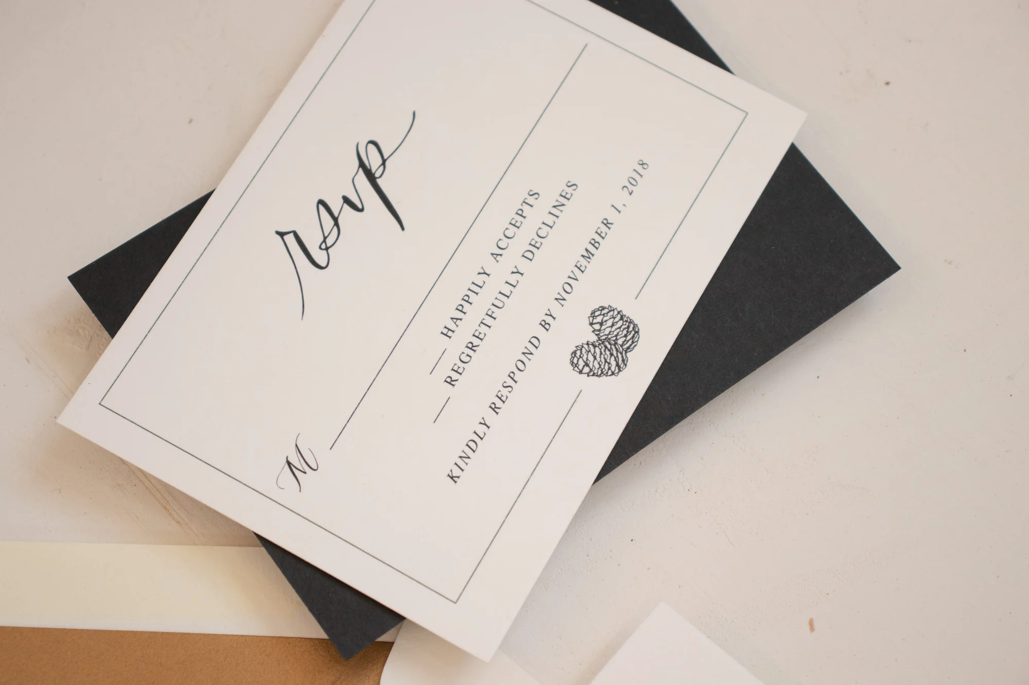 Simple Winter Reply Card
