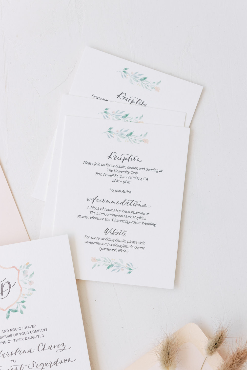 Classic Wedding Invitation Details Card