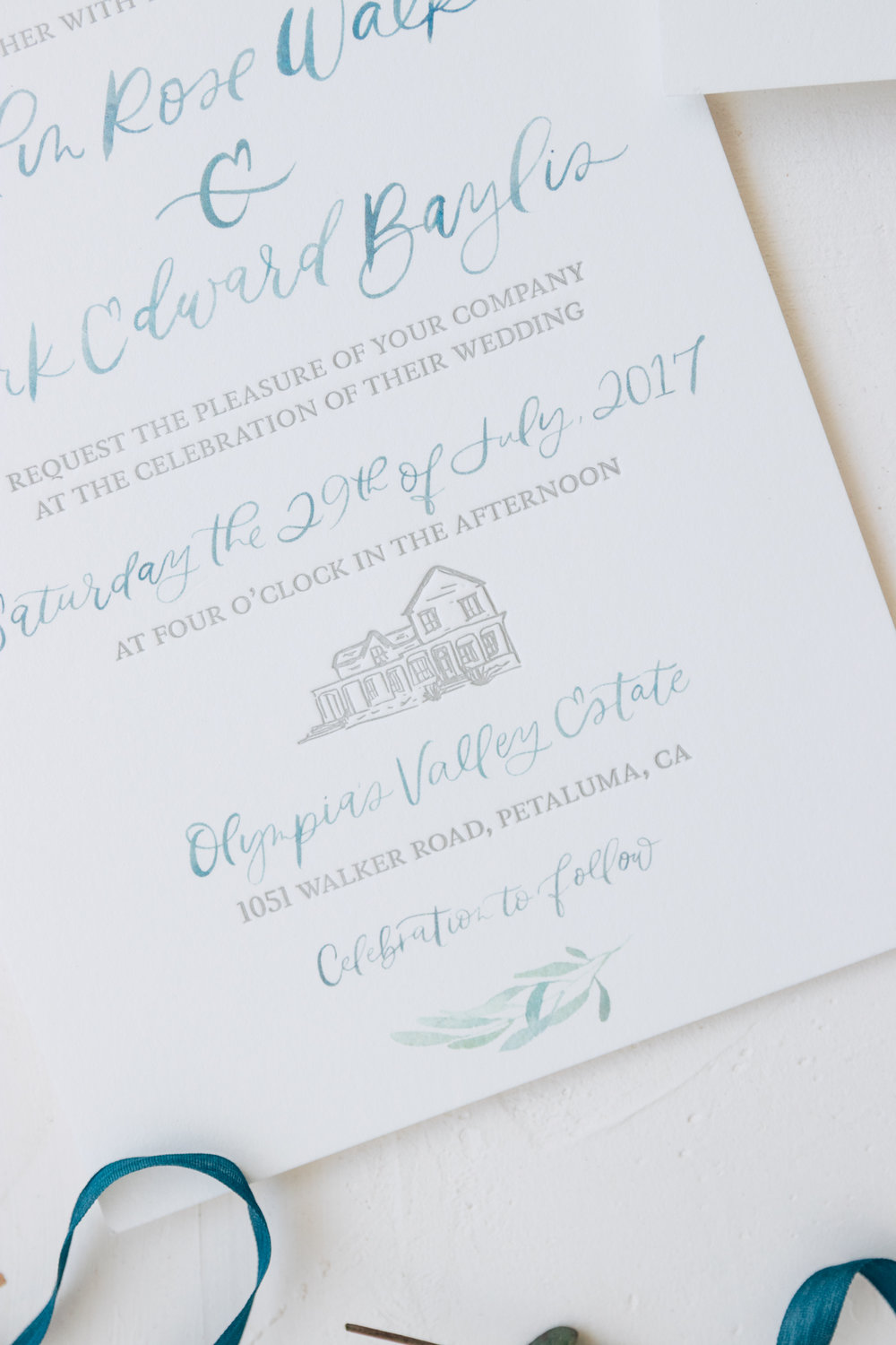 Venue Illustration for Wine Country Wedding