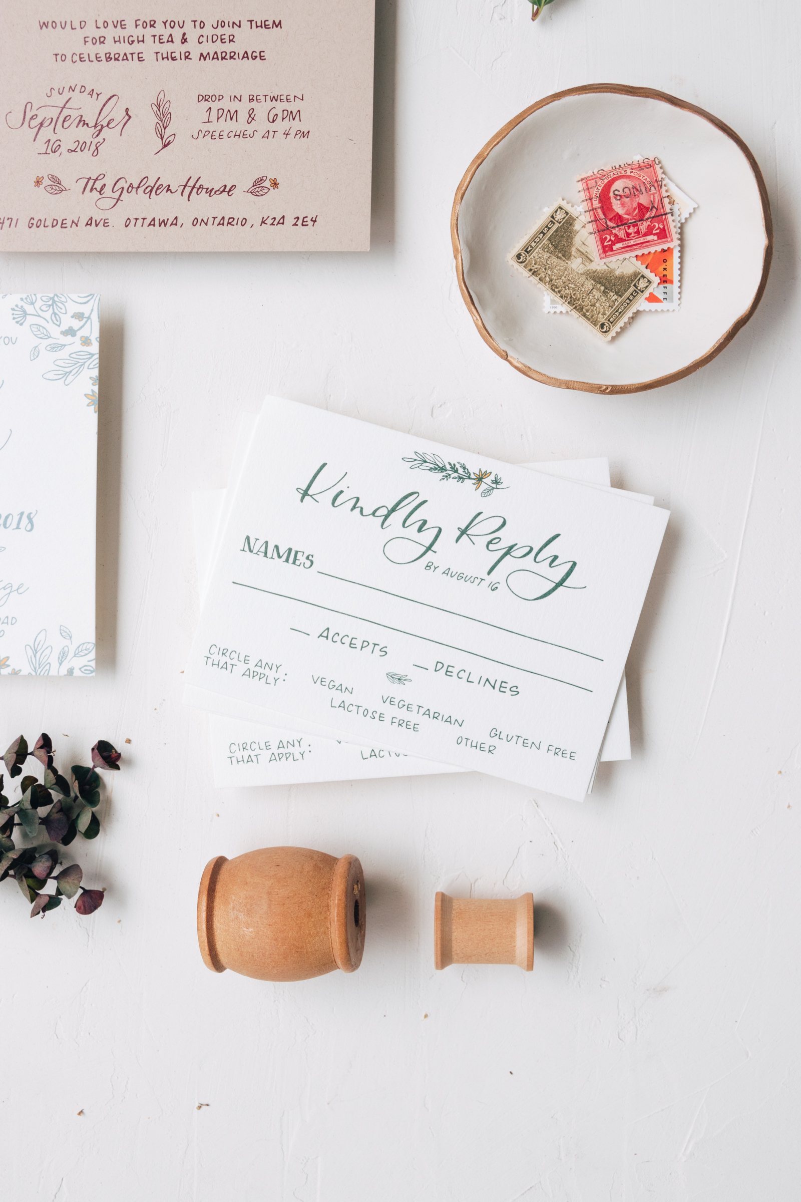 Rustic Wedding Reply Card