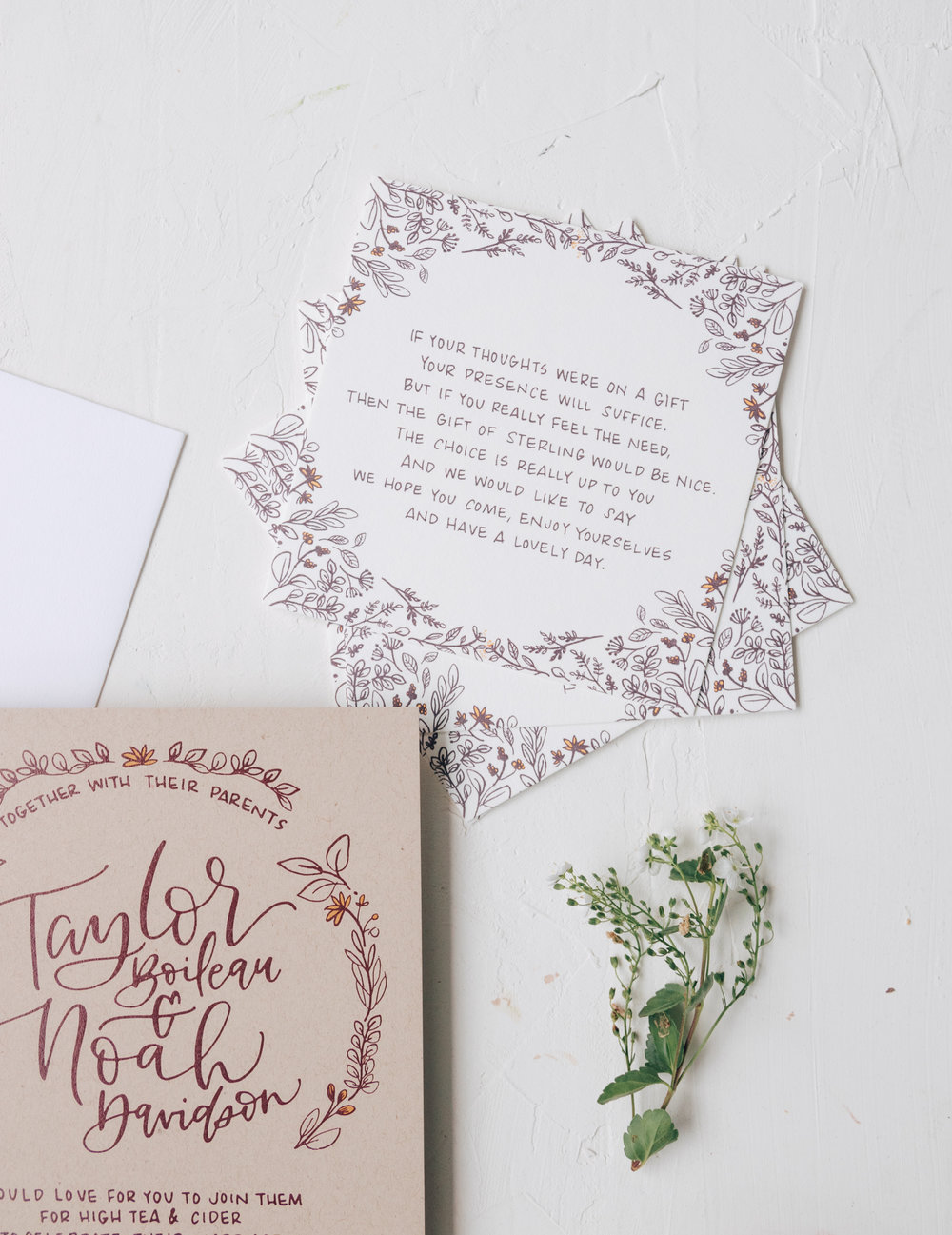 Whimsical Wedding Invitation Details