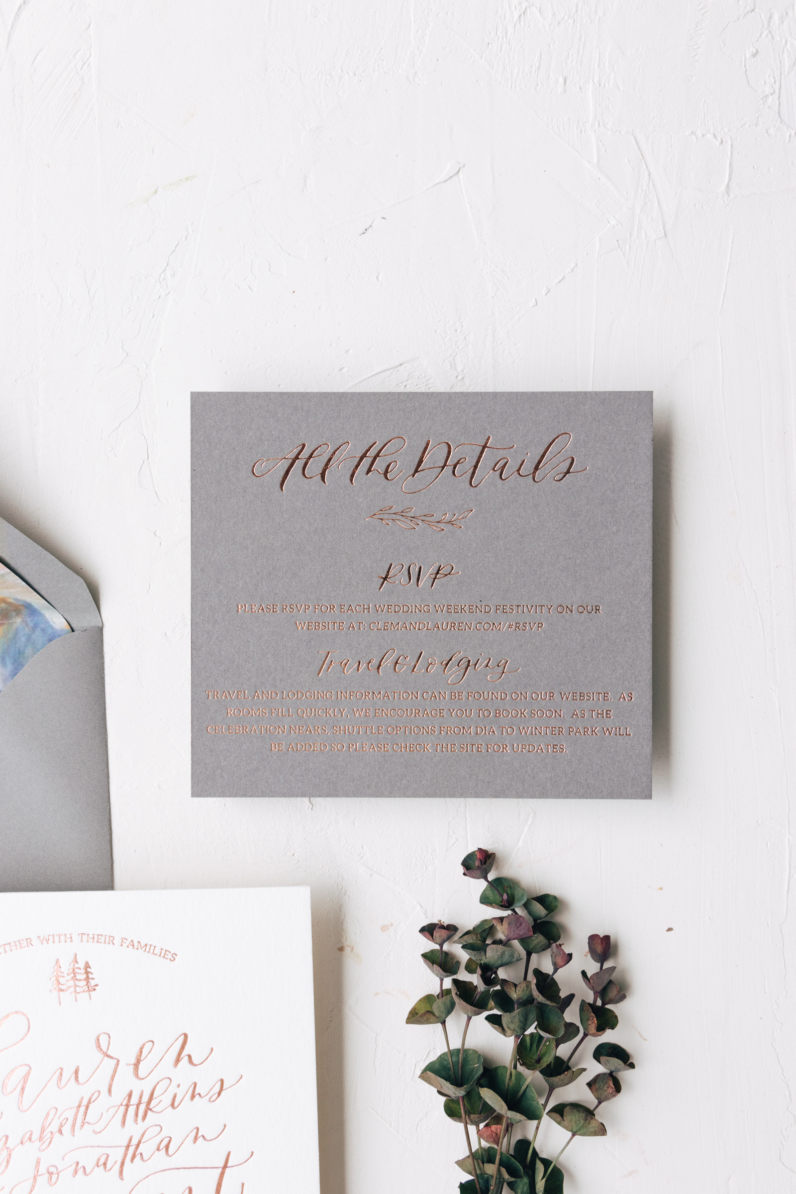 Modern Copper Foil Details Card