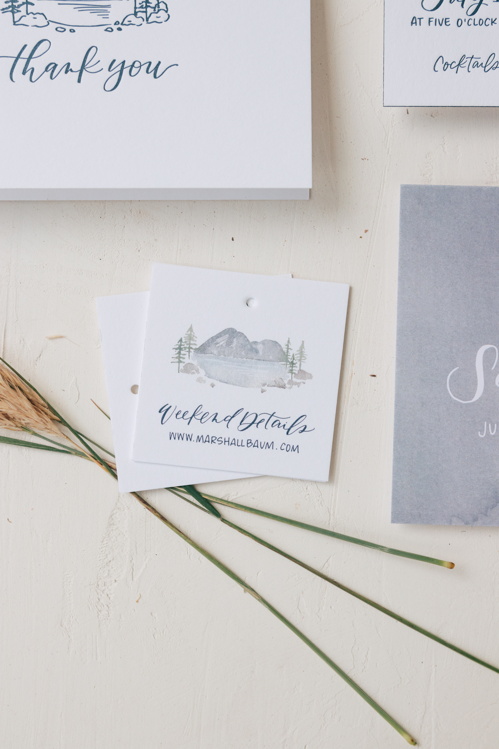 Details Website Tag with Tahoe Watercolor