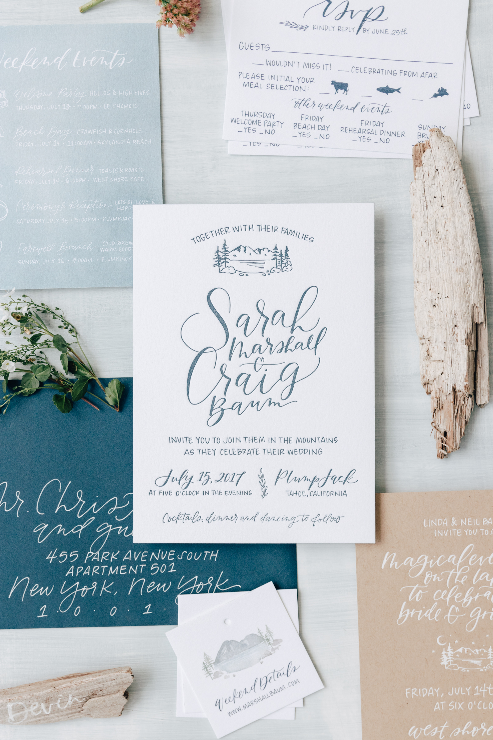 Lake Tahoe Wedding Invitation