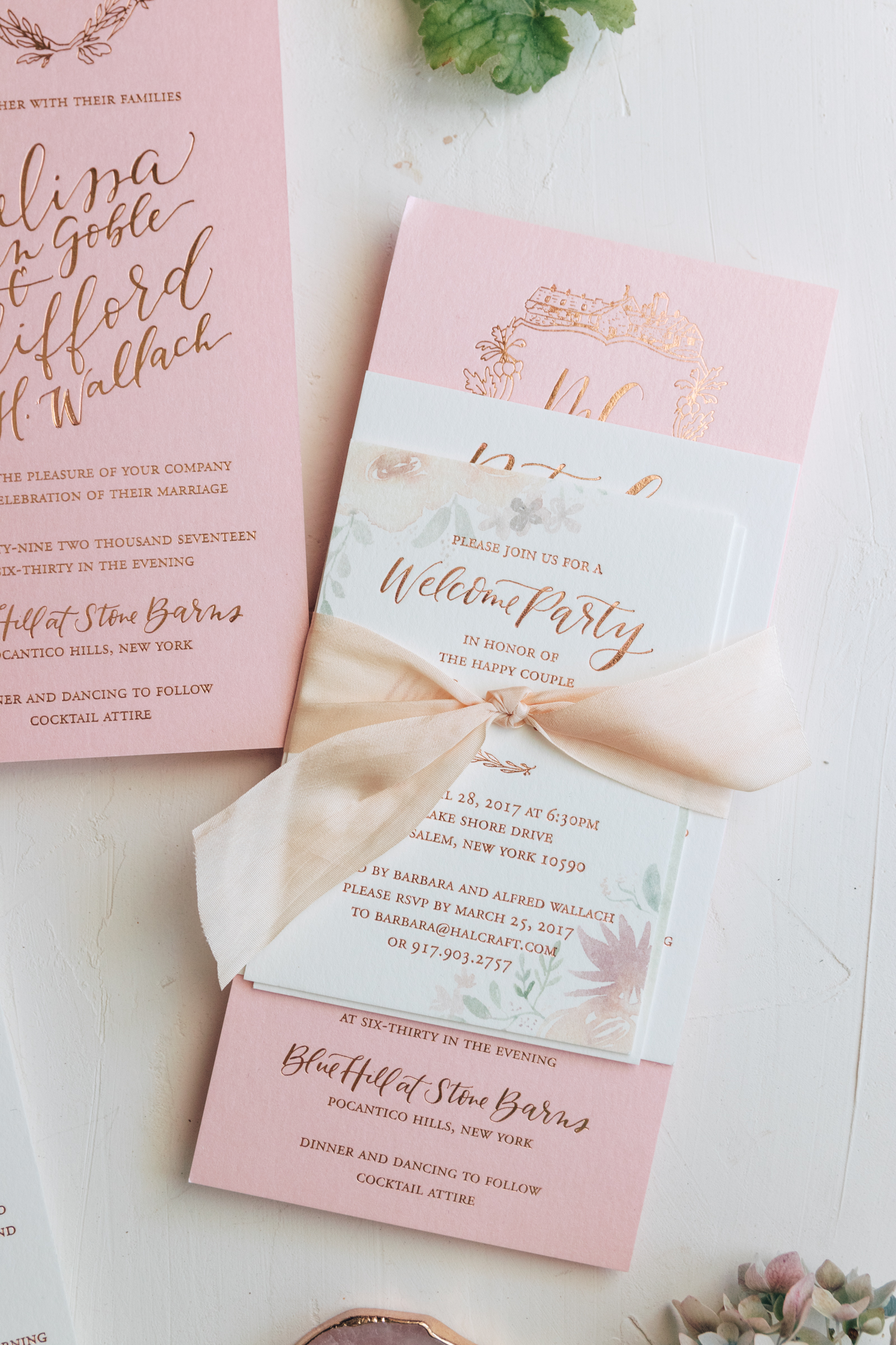 Romantic Pink Spring Invitation Suite