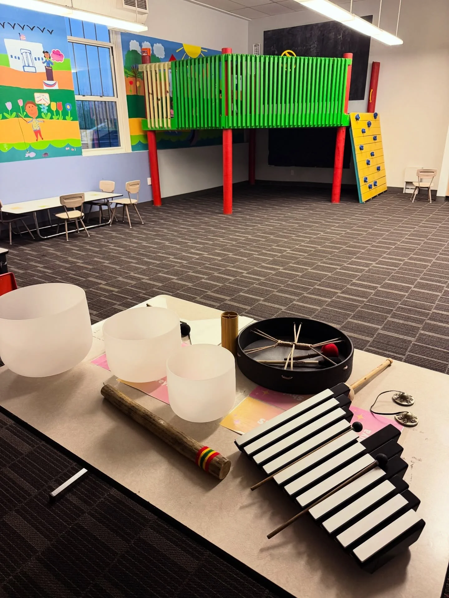 I took sound to the schools today! Last visit was with the elementary kids, this visit was the teens. A few even fell asleep! 🥣✨