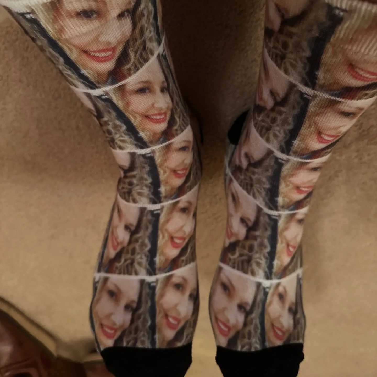 My oldest daughter bought my husband these socks for Xmas. He&rsquo;s wearing them today! 😂 

#couplesgoals❤️