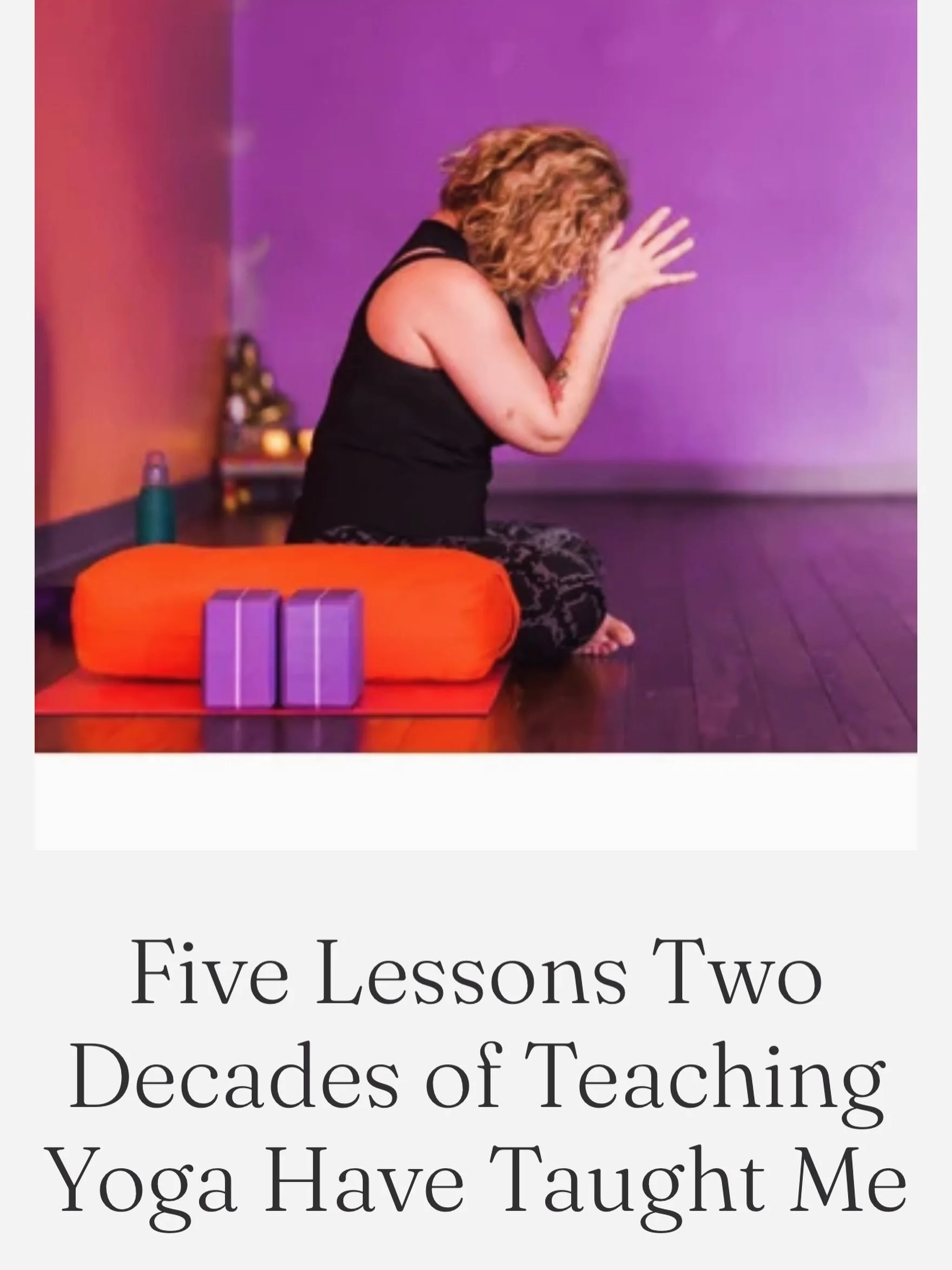 I&rsquo;m so honored to have a new article featured on the Hugger Mugger blog:

&ldquo;Five Lessons Two Decades of Teaching Yoga Have Taught Me.&rdquo;

After more than 20 years of teaching, I&rsquo;ve learned that yoga is rarely about achieving the 