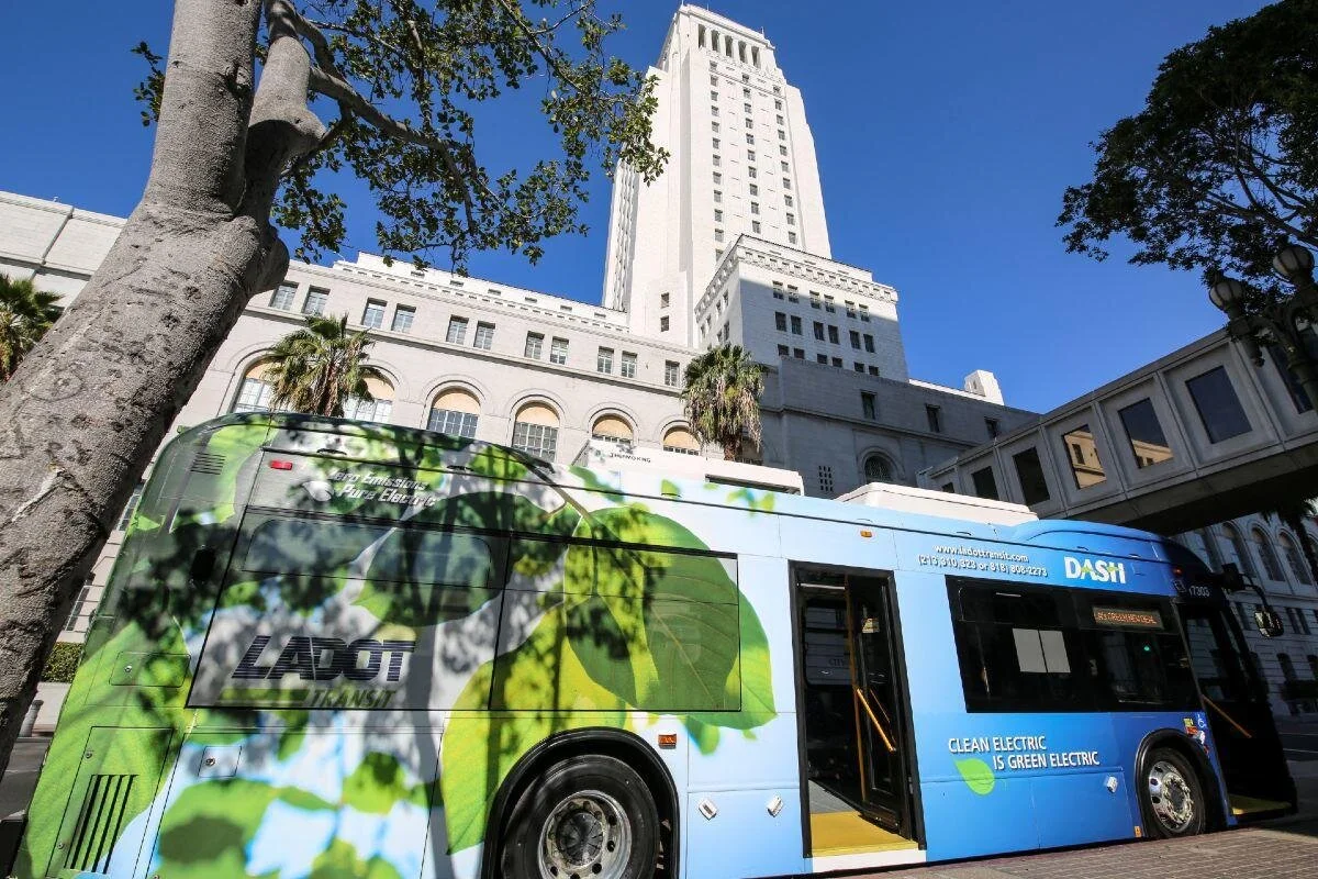 The first of 155 new electric DASH buses start rolling on L.A. streets this summer