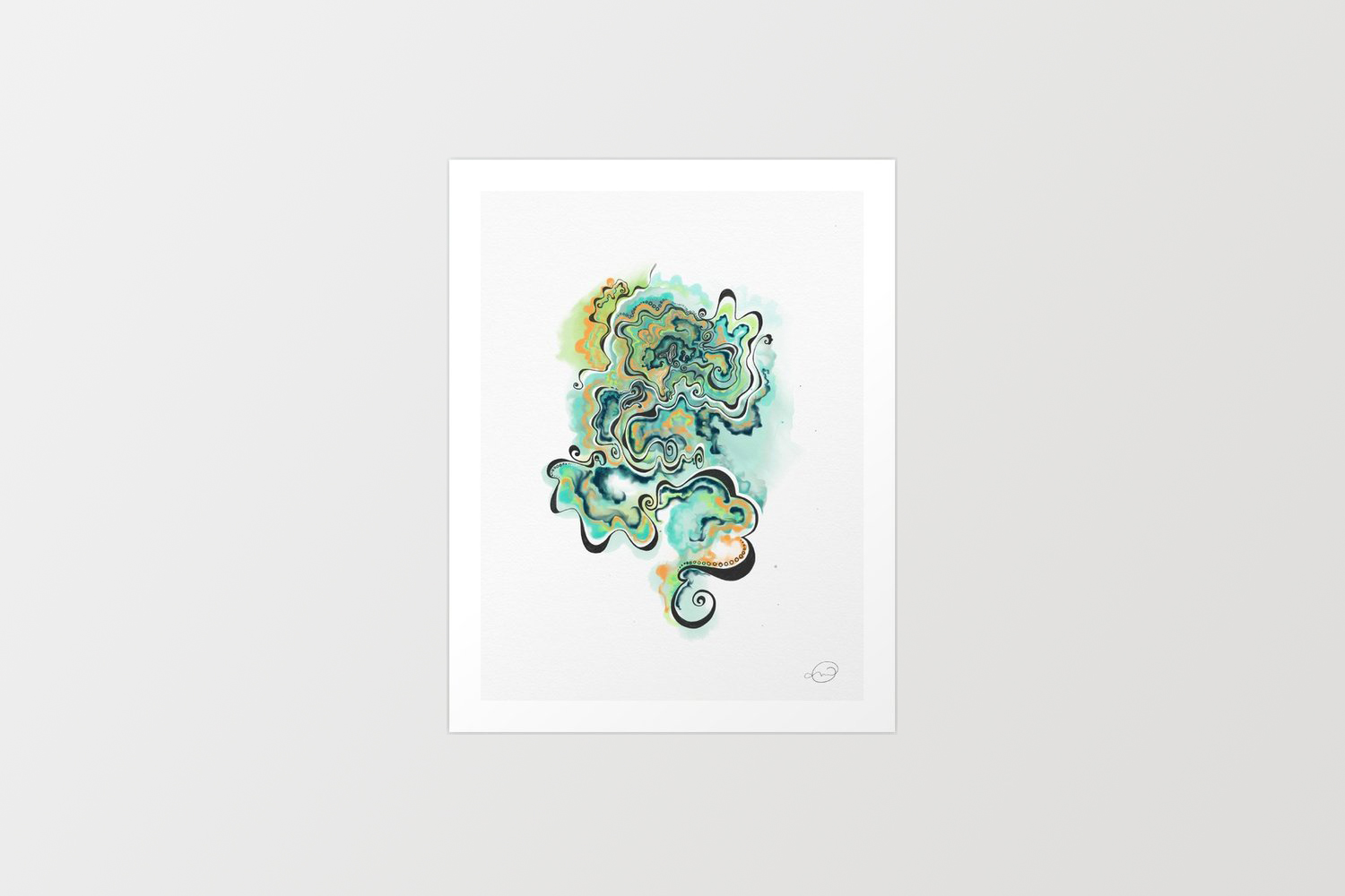 "Displacement" - Original Digital Watercolor