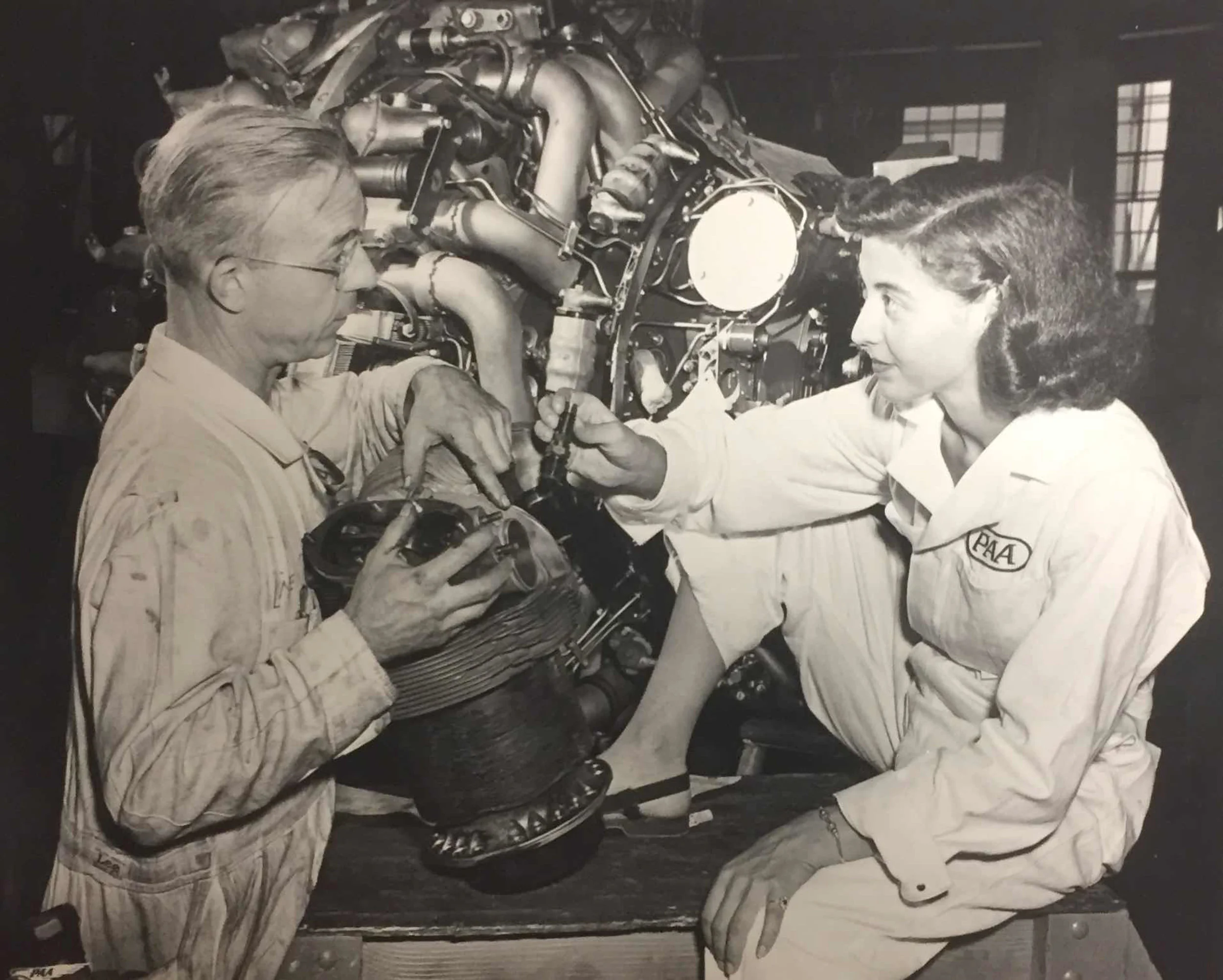 Pam Am Betty with Flight Mechanic