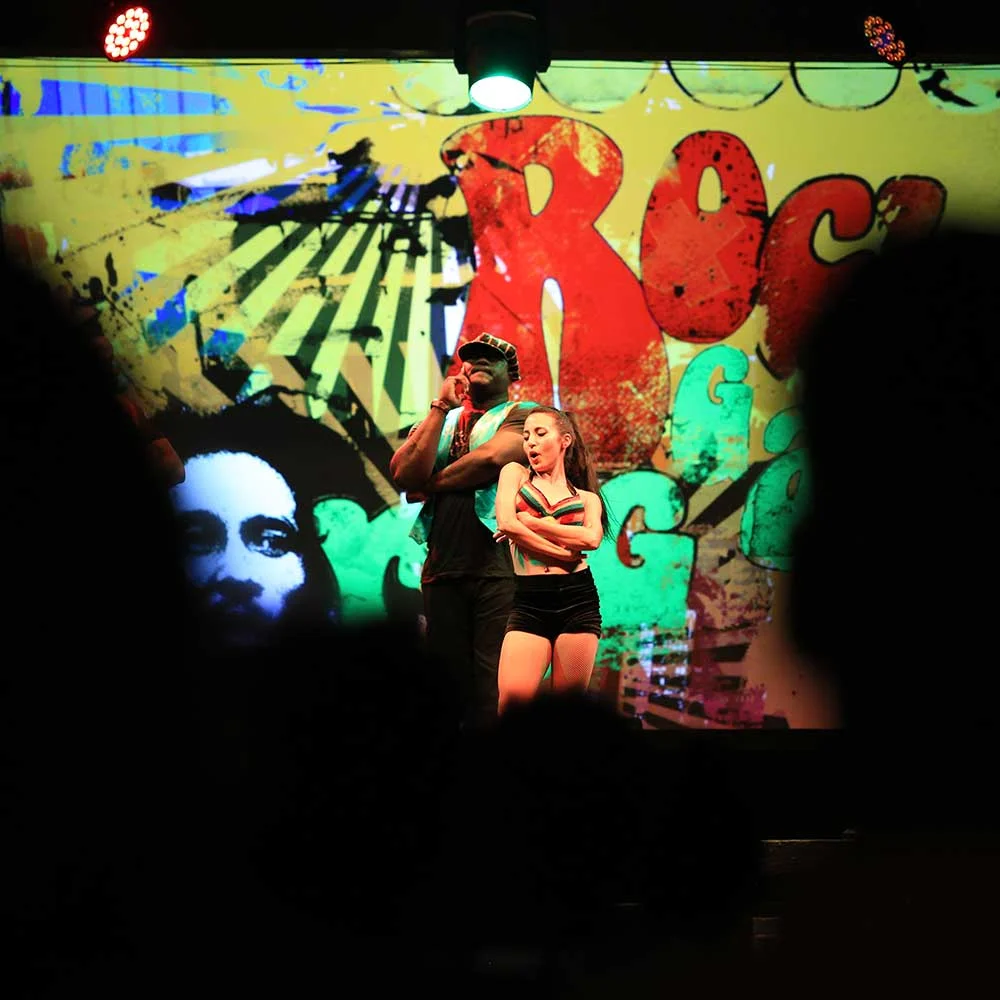 Reggae Night is fun to watch or participate in. Know this: Volunteering to go on stage means that you’re joining a dance contest.