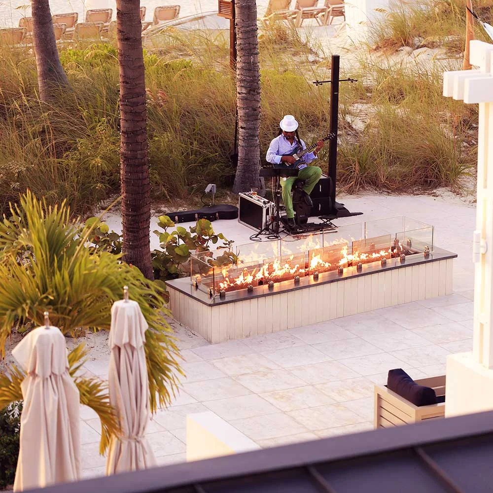 Live music at the Key West fire pit kicks off just in time to watch the sunset.