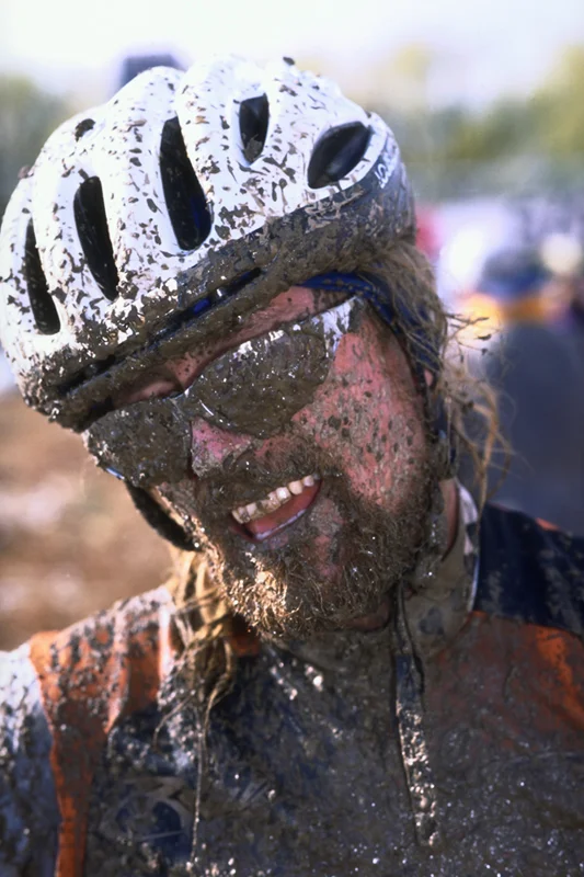 James After a super muddy cyclocross race in Boulder, CO.