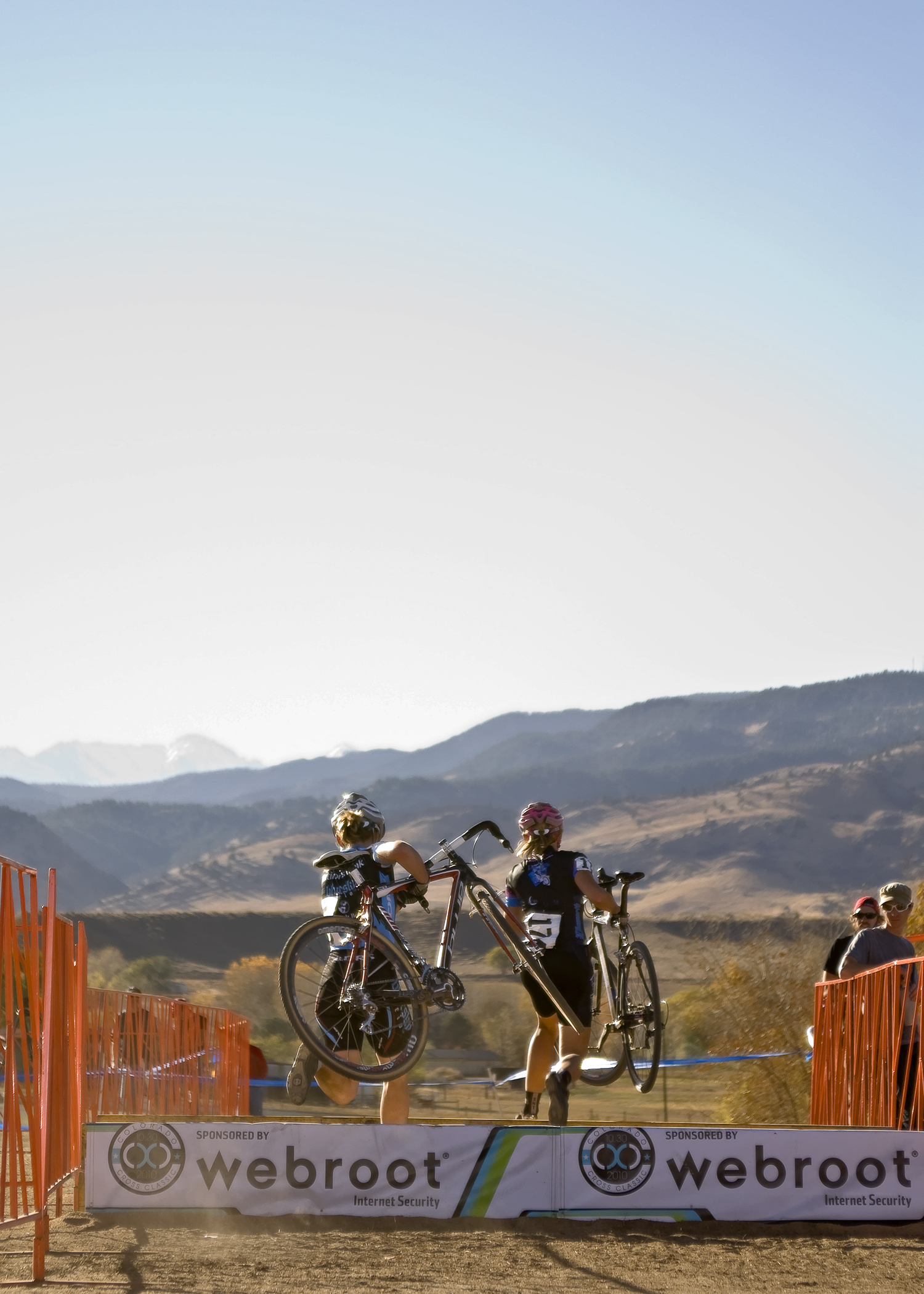  Running the barriers. Boulder Reservoir. Boulder, CO. 