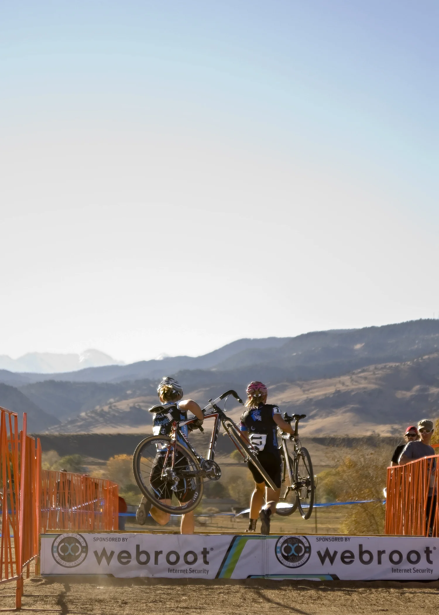 Running the barriers. Boulder Reservoir. Boulder, CO.