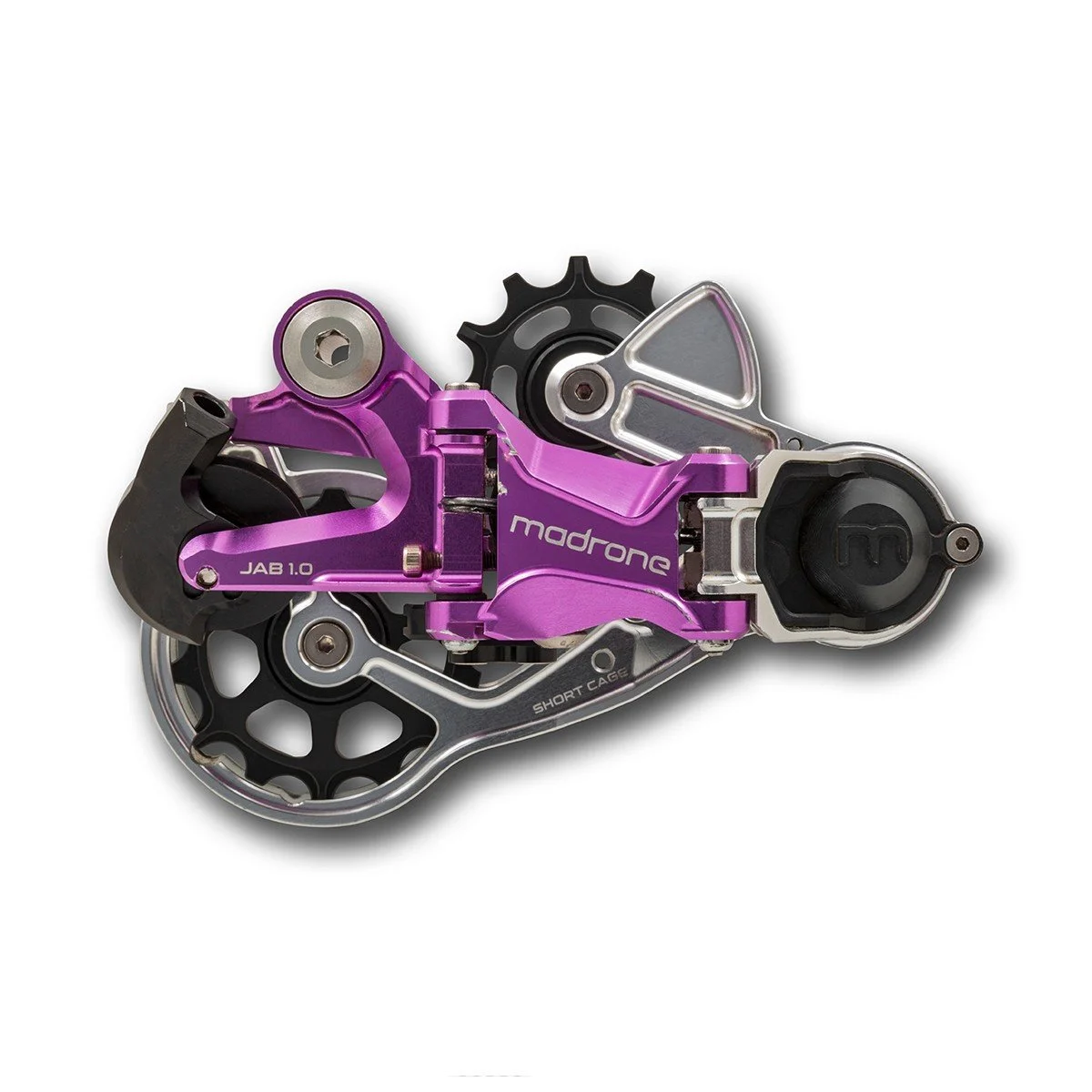 Madrone Jab! 

The Madrone Jab is part of The D&eacute;railleur Project and was introduced in 2024. It's named after the Jabberwocky Trail in Ashland, OR and is designed for 11- and 12-speed, 1x drivetrains. It's compatible with Shimano and SRAM shif