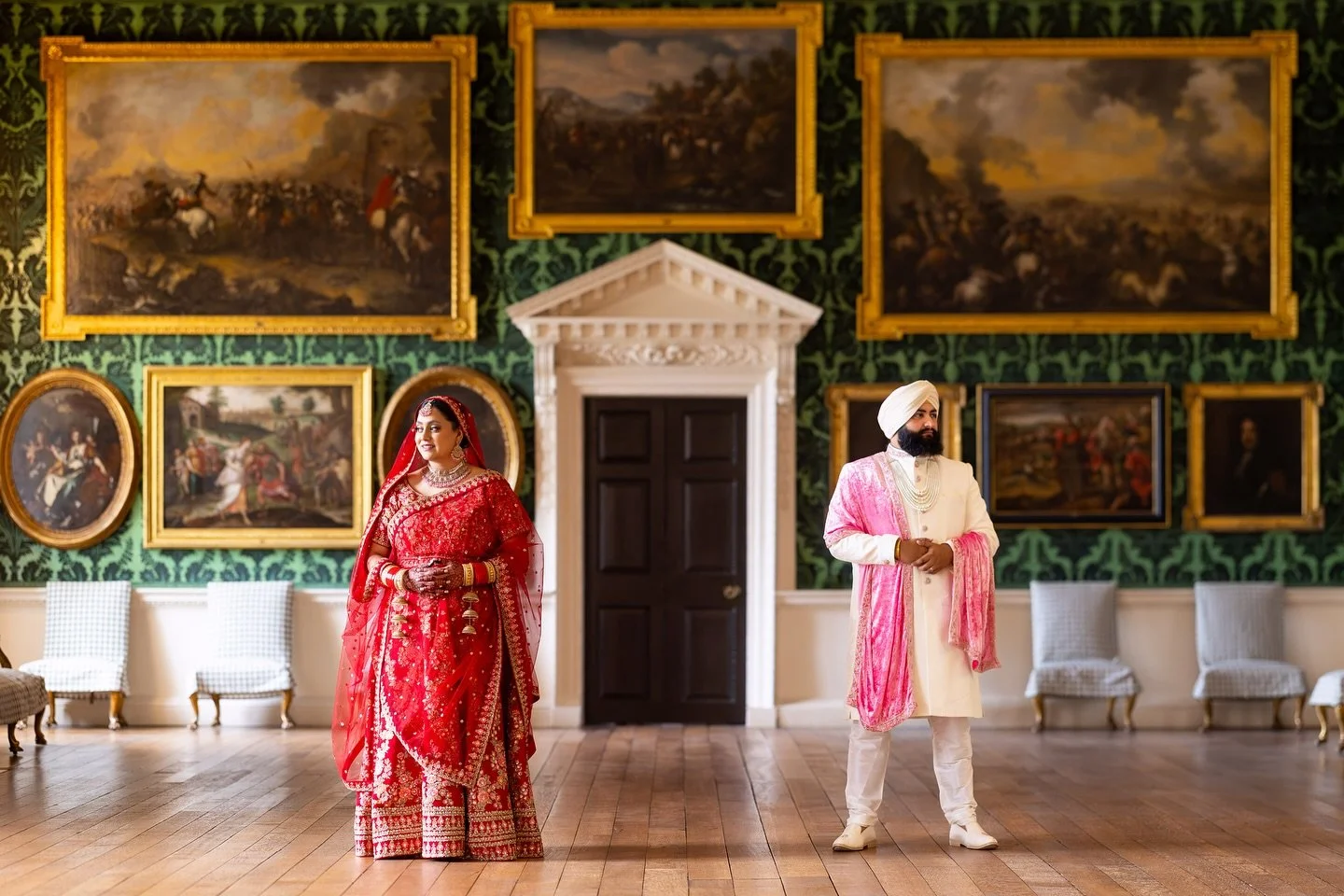 Framed like a masterpiece, Aaron &amp; Simran embody the art of love amidst history and grandeur. Every glance, every detail, every moment &mdash; preserved forever through our lens. ✨📸
Your wedding deserves to be captured like fine art. 💌 DM for m