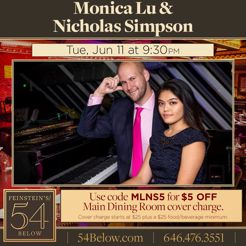 Nicholas sings at 54 Below in New York City
