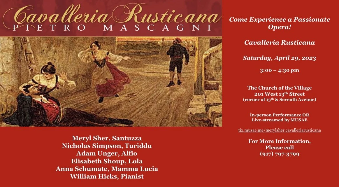Nicholas sings Turiddu in Cavalleria Rusticana