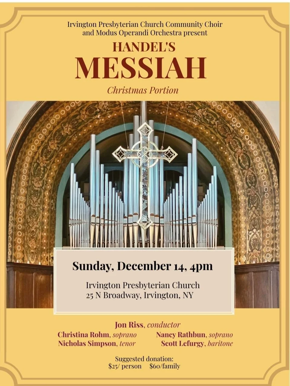 Handel's Messiah in Irvginton-On-Hudson
