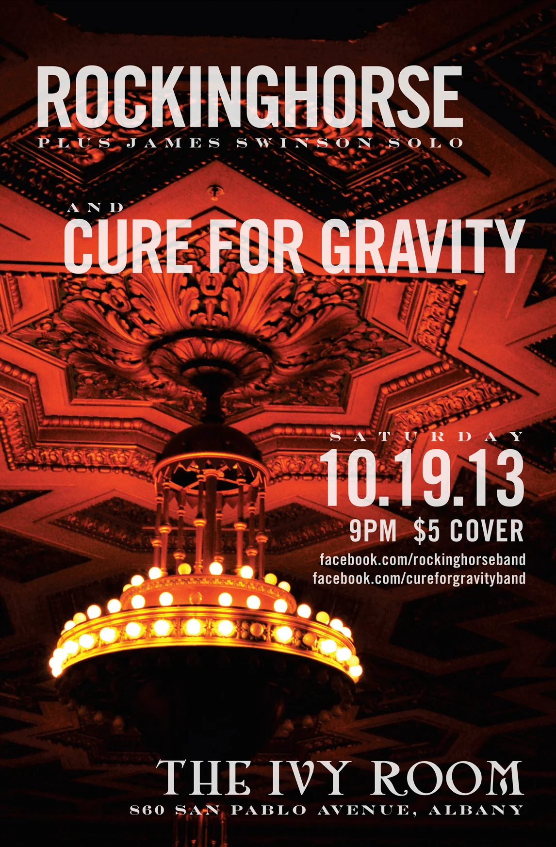 Rockinghorse / Cure for Gravity at Ivy Room Show Poster
