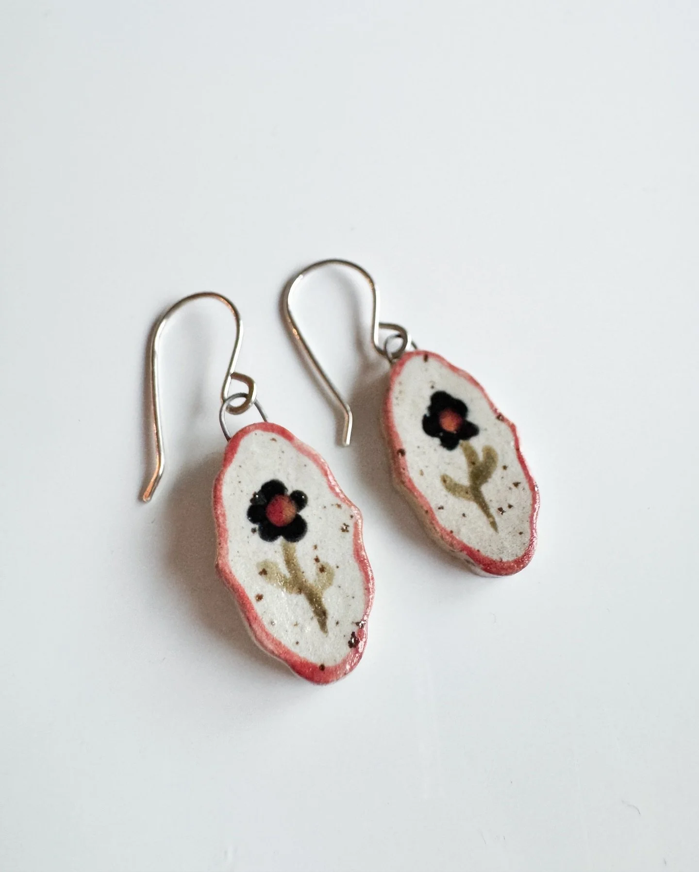 Ceramic earrings on sale $35 
.
.
.
#ceramic #potterylife #potterylove #floraljewelry #prettylittlething