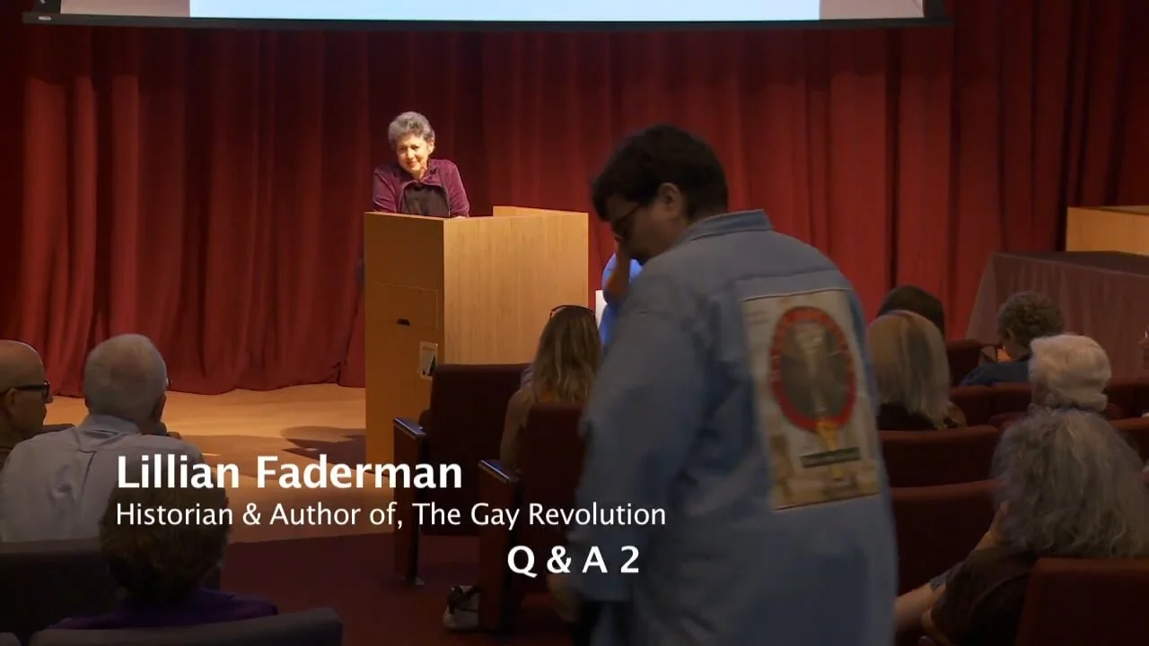 'The Gay Revolution: The Story of the Struggle' Book Talk, "Question and Answer: Part 2 of 16", Lillian Faderman, 2015/10/18