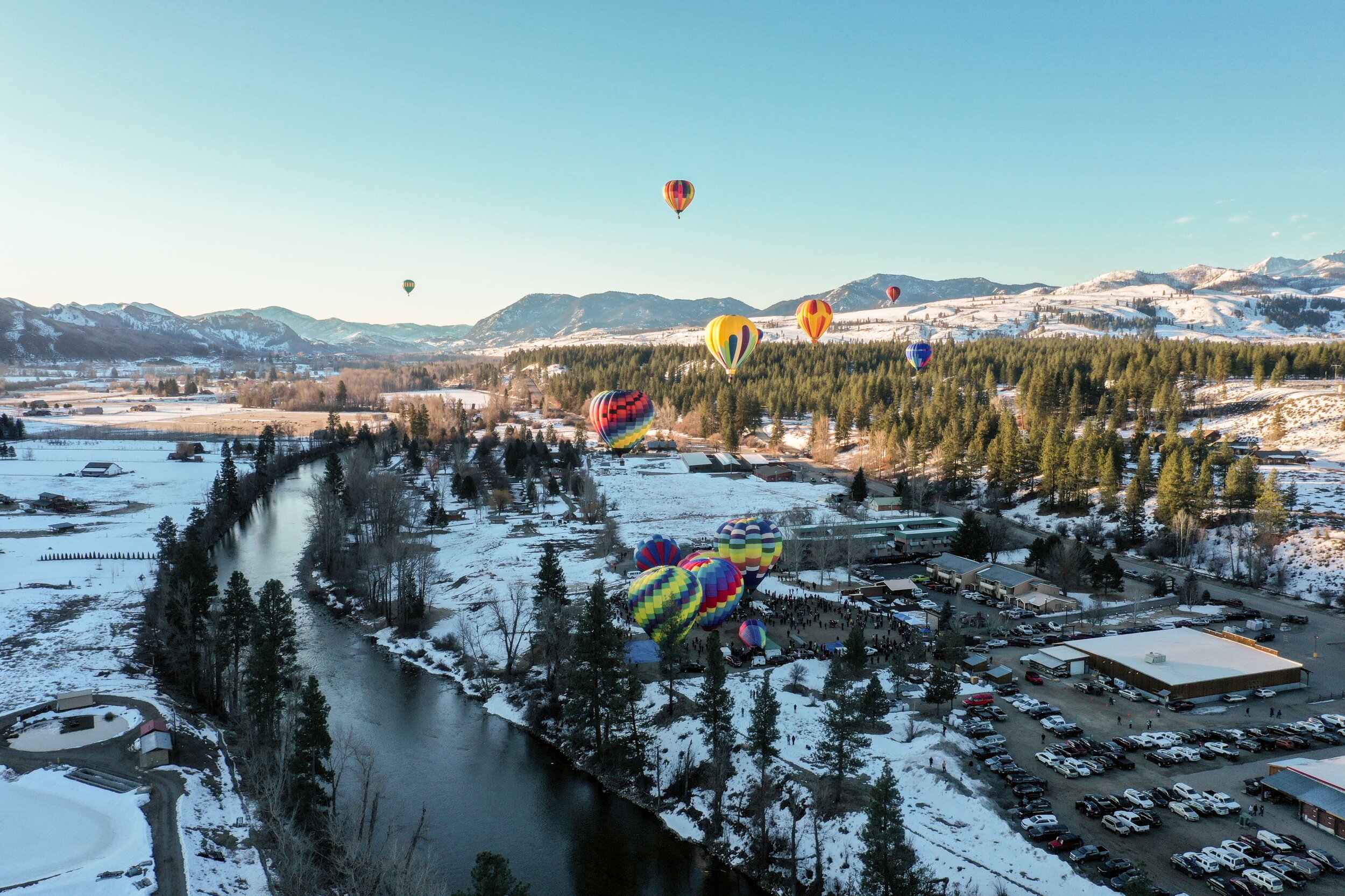 Hot Air Balloons over Ice