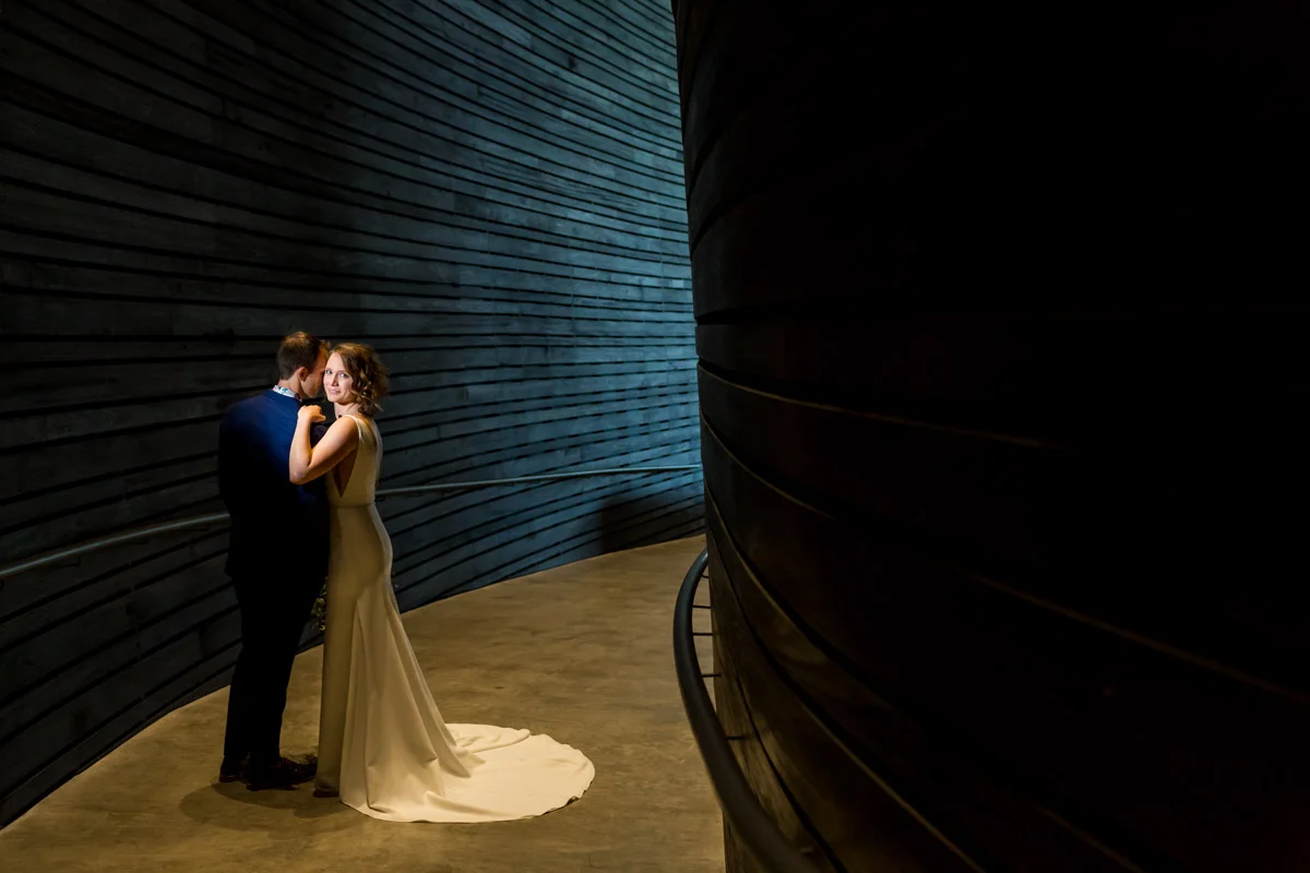 DC wedding couple at Arena Stage, Planning by Bella Notte, Photo by Procopio Photography