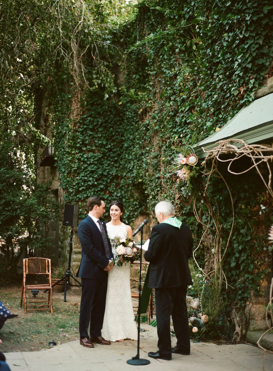 Outdoor wedding ceremony at the Goodstone Inn, Middleburg, Virginia, Planning by Bella Notte, Photo by Elisa Bricker Photography