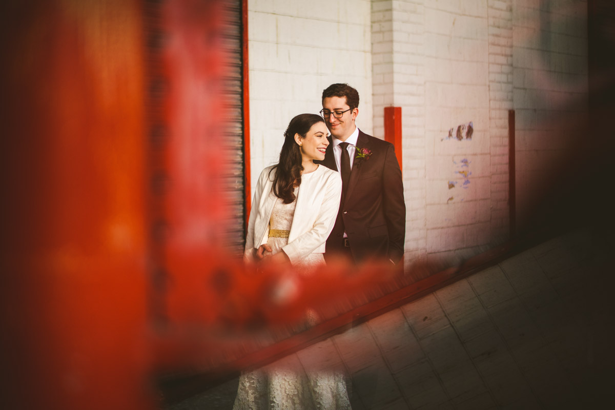 Bride and groom at Dock 5 at Union Market, DC, Planning by Bella Notte, Photo by Sam Hurd