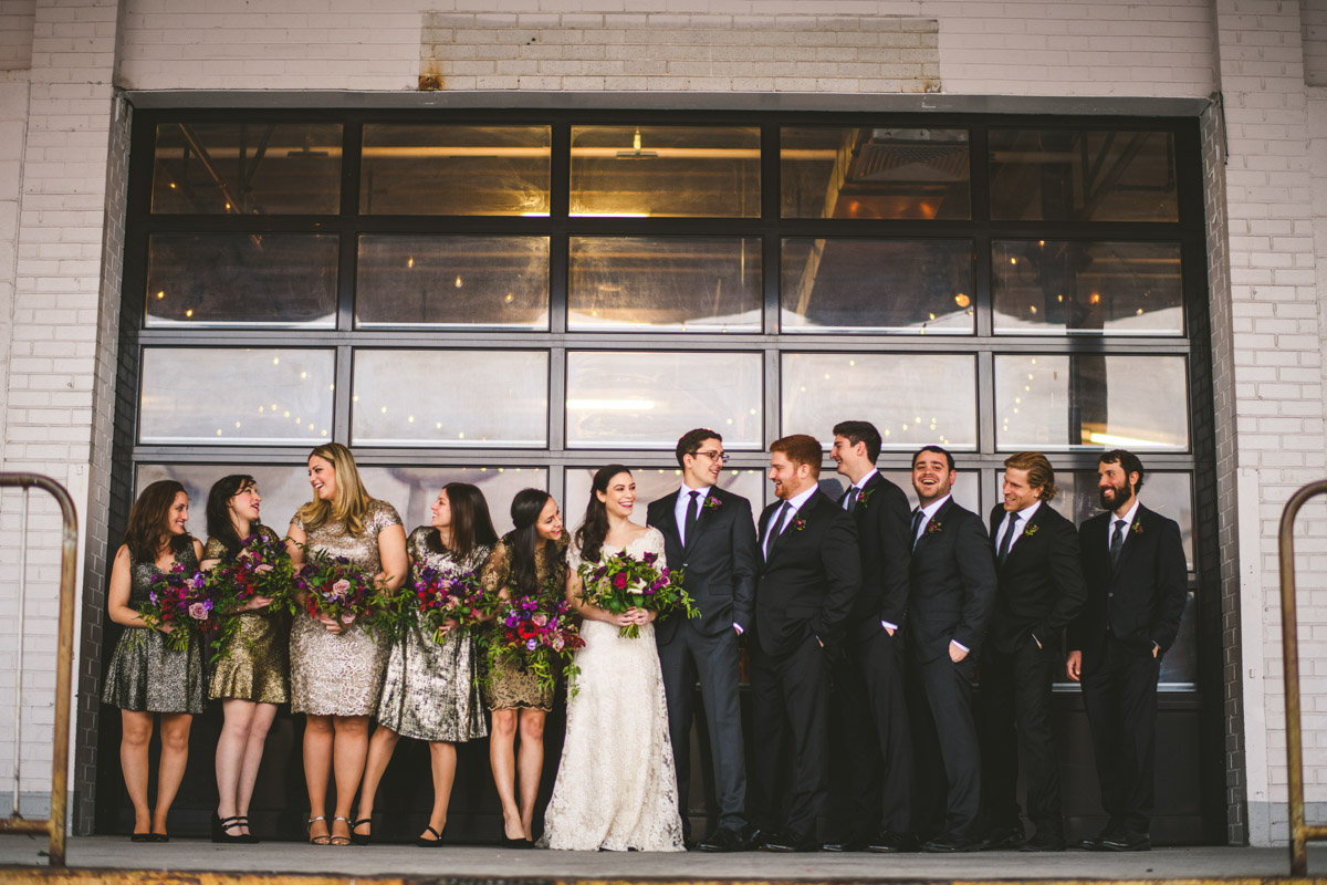Big wedding party at Dock 5 at Union Market, DC, Planning by Bella Notte, Photo by Sam Hurd