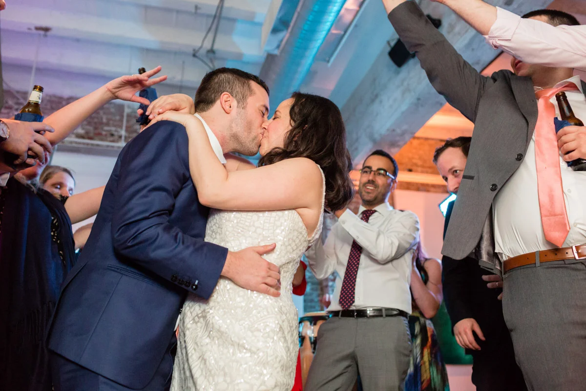 Bride and groom on the dance floor during a Longview Gallery DC wedding, Planning by Bella Notte and Photo by Lisa Boggs Photography