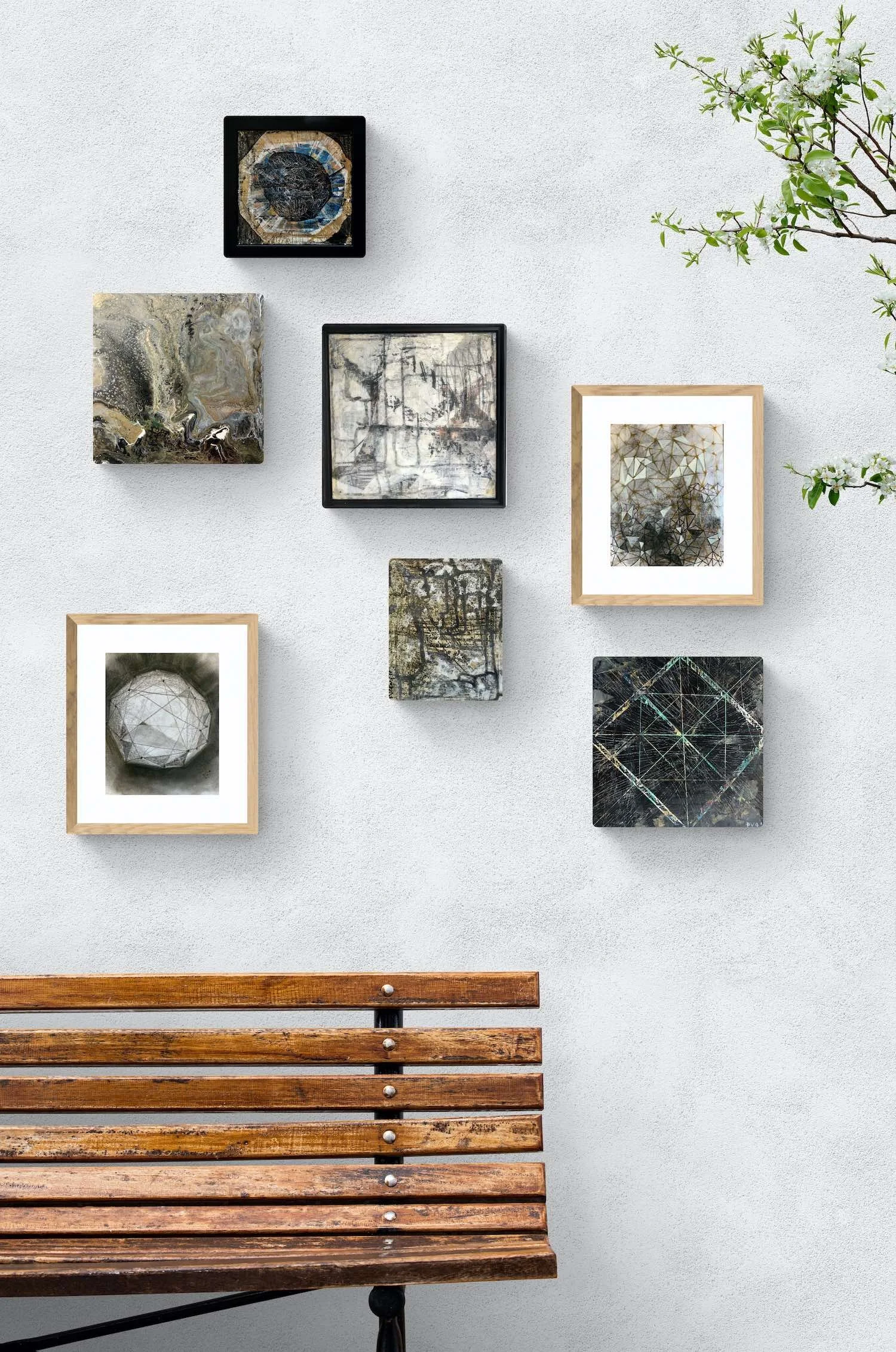 California-artist-Paula-Valenzuela-small-works-in-wall-bench.jpg