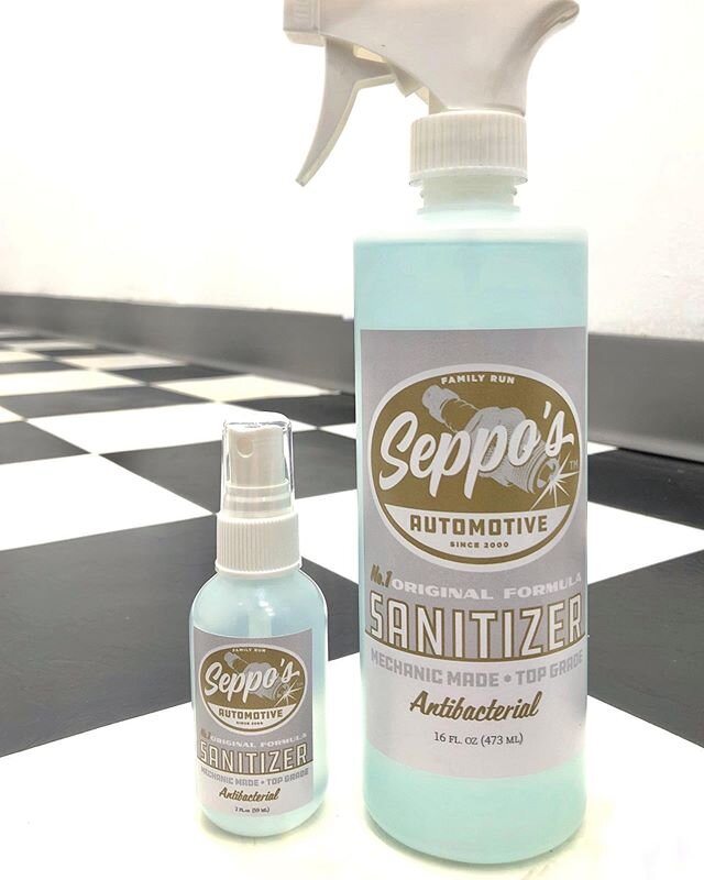 Seppo&rsquo;s Automotive halted Aftershave production to make hand sanitizer. 16oz $25 or 2oz $4 . Email info@sepposauto.com to get yours. #vancity #vancitybuzz #ladner #ladnerisawesome #sanitizer #handsanitizer #madeincanada