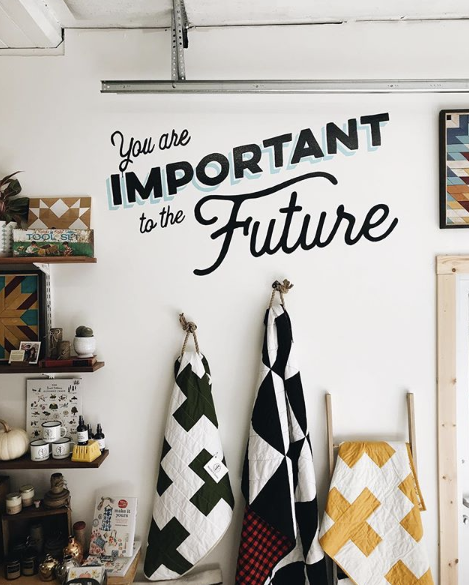 Hand Painted Mural for Needle & Grain