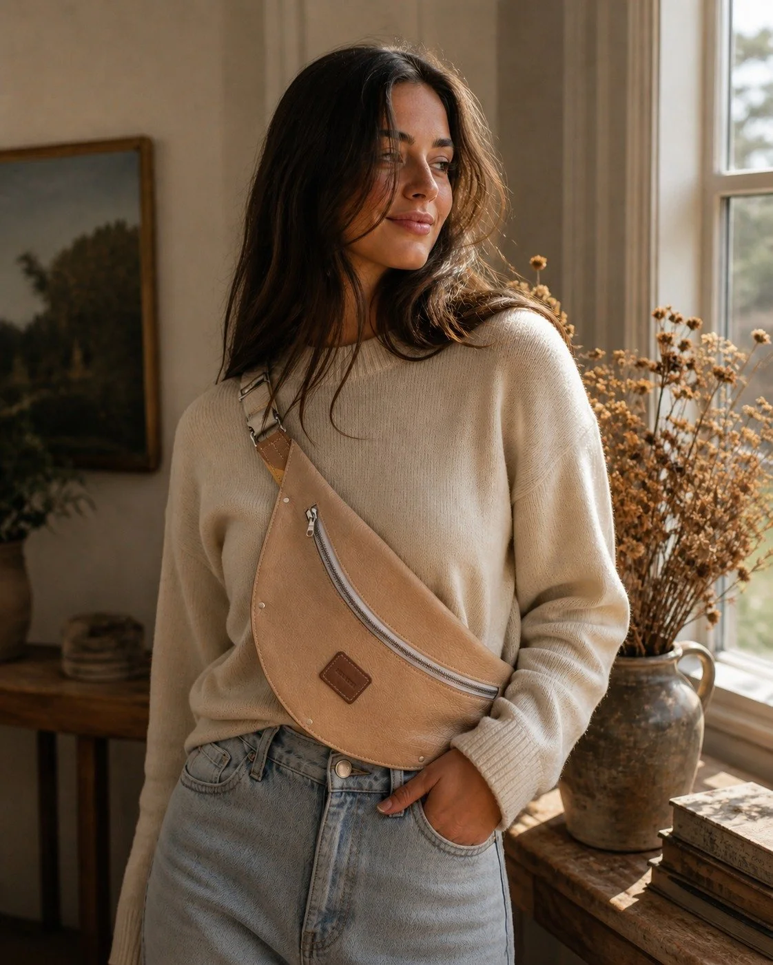 Con&ccedil;u pour &ecirc;tre port&eacute; en bandouli&egrave;re et &eacute;pouser parfaitement votre torse. 
Notre banane Vivi est &agrave; nouveau disponible en petite quantit&eacute; sur notre site 😘

#artisanat