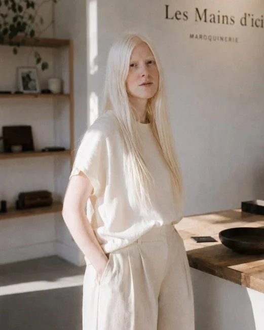 Jessica est la directrice artistique et fondatrice de Les Mains d'ici, une marque n&eacute;e de ses passions et convictions. Depuis son plus jeune &acirc;ge, Jessica navigue entre deux univers qui l'animent profond&eacute;ment, la mode et son engagem