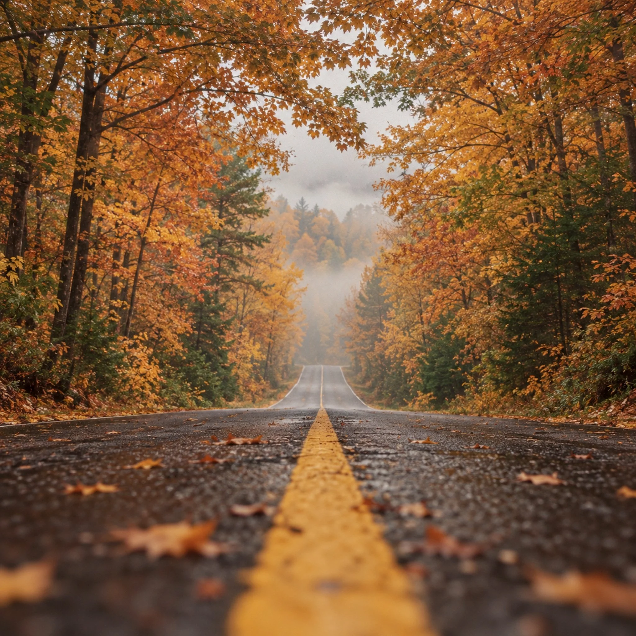 Nos routes sont pas mal belles &agrave; l&rsquo;automne. 🍂