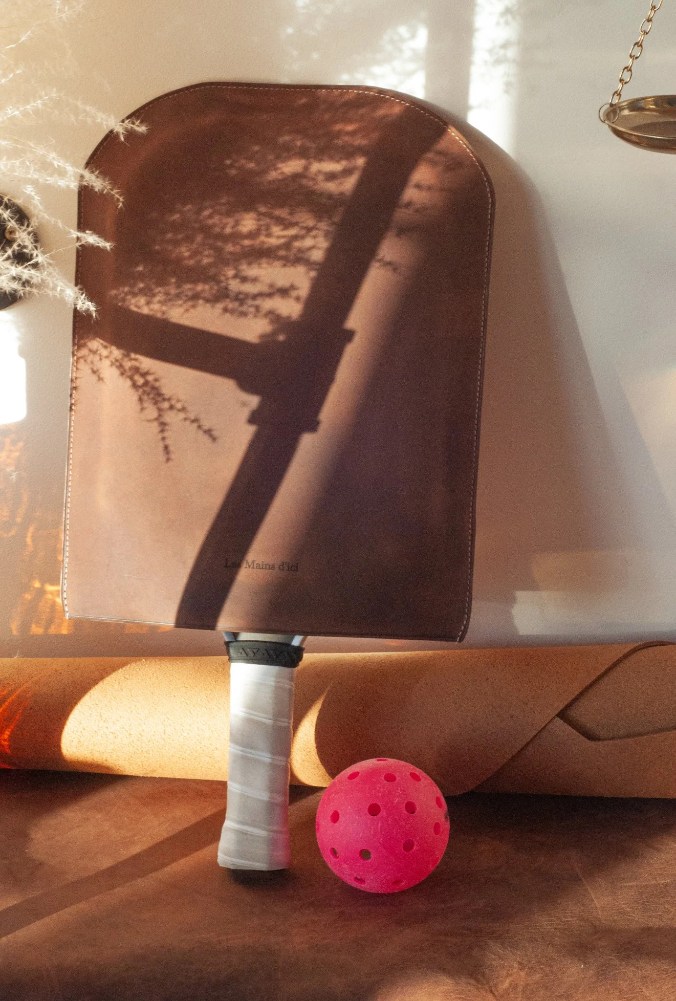 Housse de raquette de pickleball en cuir