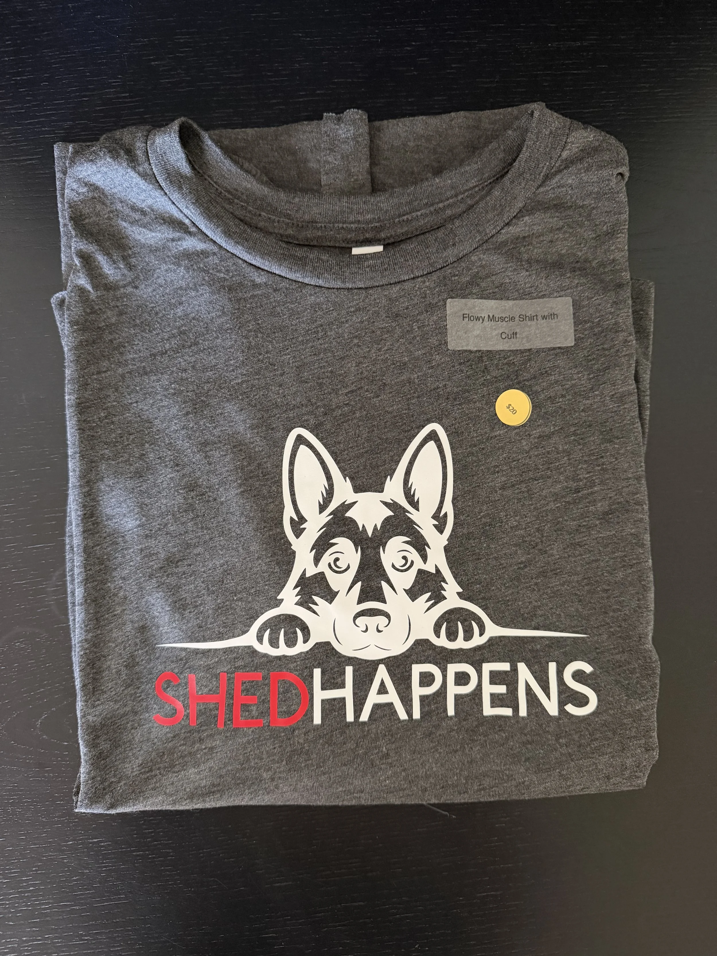 ShedHappens - Flowy Muscle T-Shirt with Rolled Cuff - Ladies