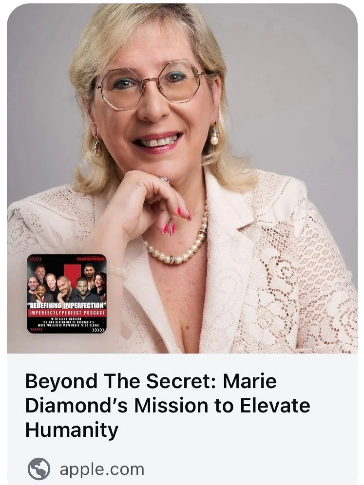 Out today on the @imperfectlyperfect_podcast is none other than one of the world&rsquo;s leading transformational teachers, @mariediamondofficial 

A star of the hit TV show Feng Shui Your Life, a best-selling author, and a master of the Law of Attra